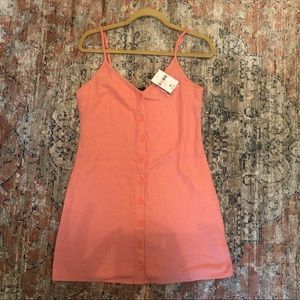 NWT Forever 21 Peach Linen Dress